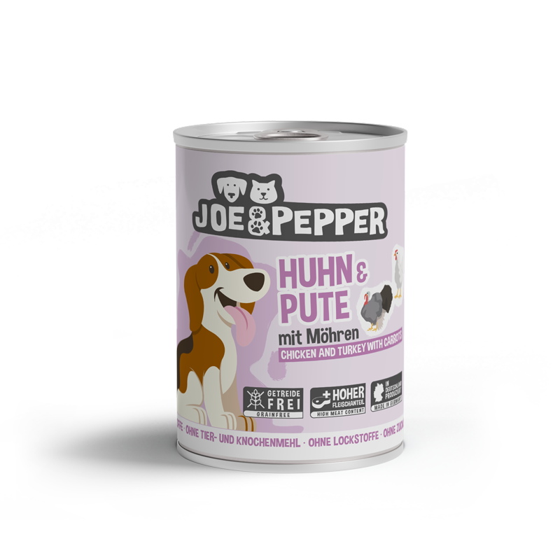Joe Pepper Hundefutter Huhn Pute