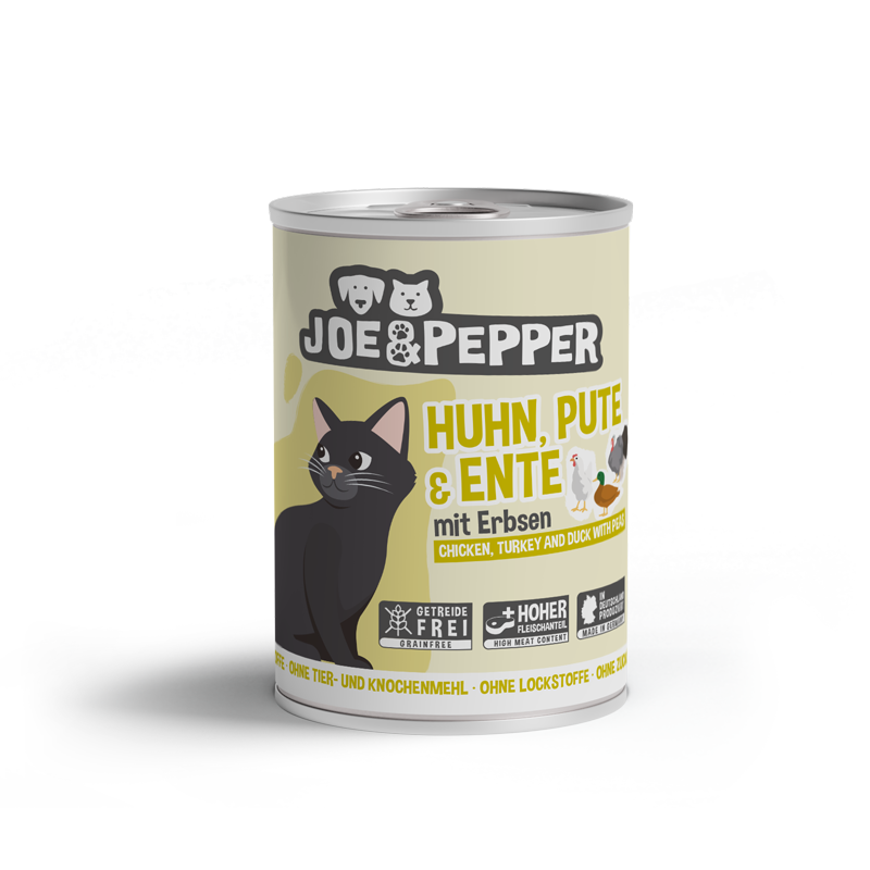 Joe Pepper Katzenfutter Huhn Ente Pute