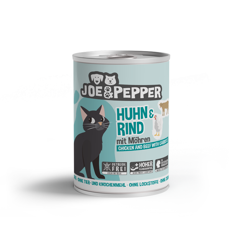 Joe Pepper Katzenfutter Huhn Rind