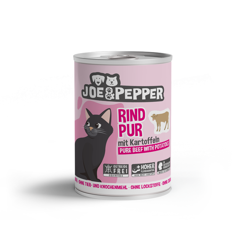 Joe Pepper Katzenfutter Rind Pur