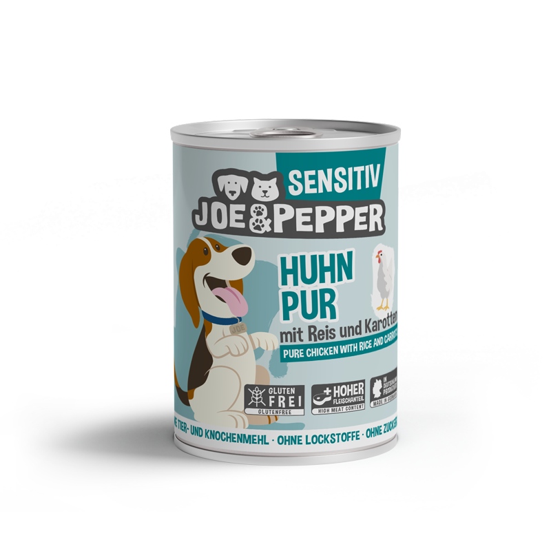 Joe Pepper Hundefutter Sensitiv Huhn und Reis